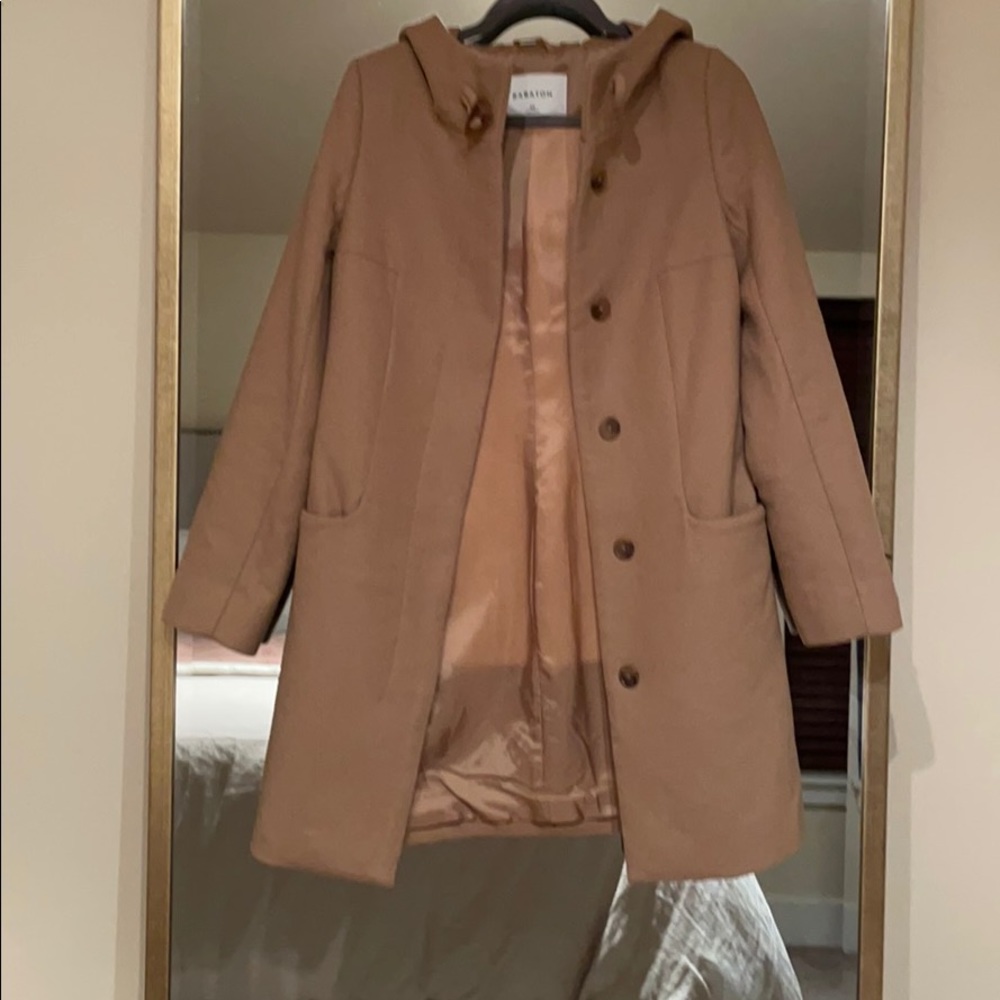 Aritzia Babaton cashmere blend hooded pea coat